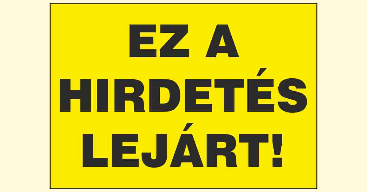 EZ A HIRDETÉS LEJÁRT!