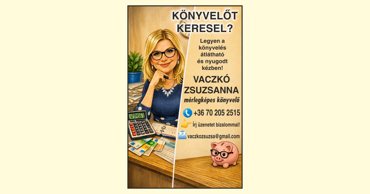 Vaczkó Zsuzsanna mérlegképes könyvelő Orosháza